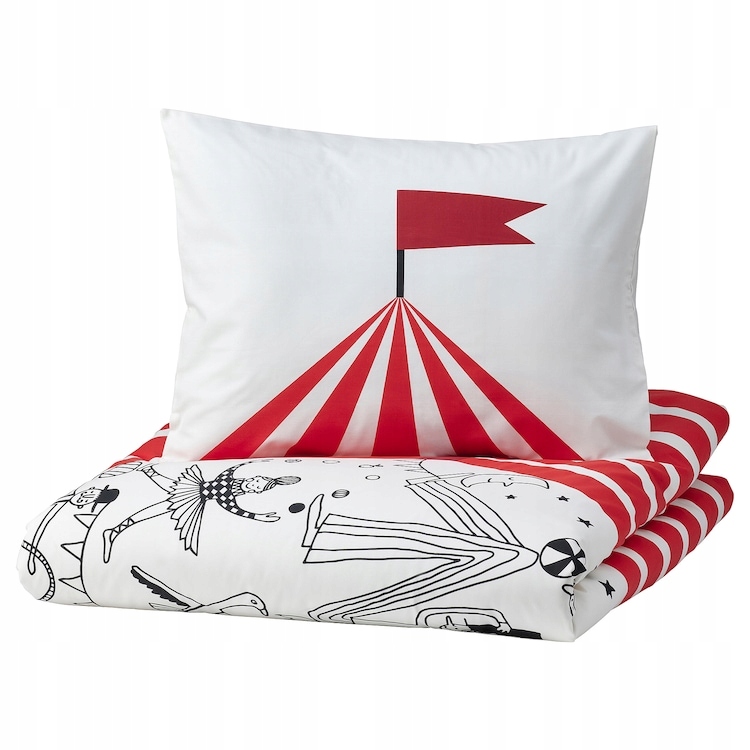 Ikea Busenkel pościel dziecięca 150x200 cyrk