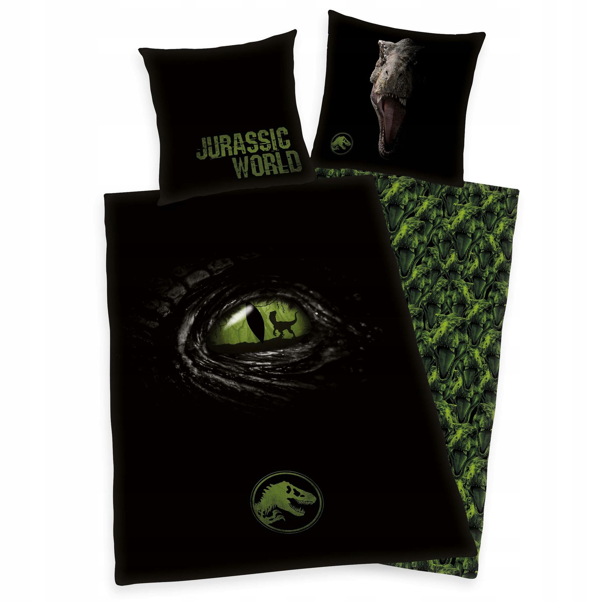 Pościel Jurassic World dinozaury czarna 140x200 135x200 młodzieżowa