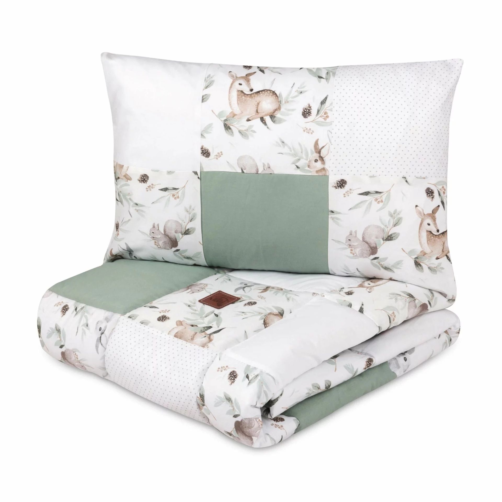 Pościel dla dzieci Kołderka patchwork 100x140 z poszewką na poduszkę 40x60