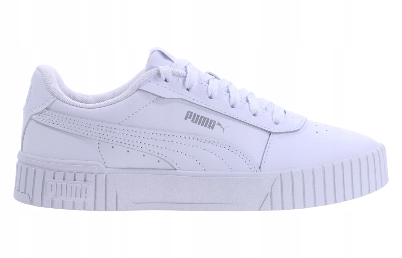 Młodzieżowe sneakersy Carina 2.0 PUMA White Silver Gray