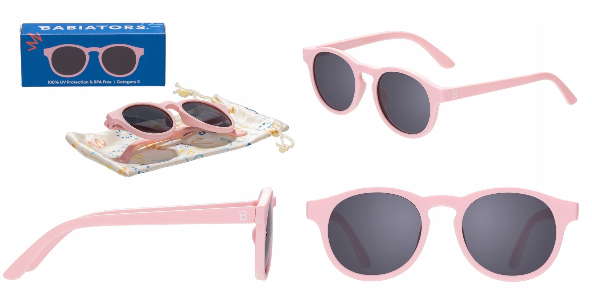 Babiators Keyhole Ballerina Pink Okulary przeciwsłoneczne dla dzieci 0-2 S
