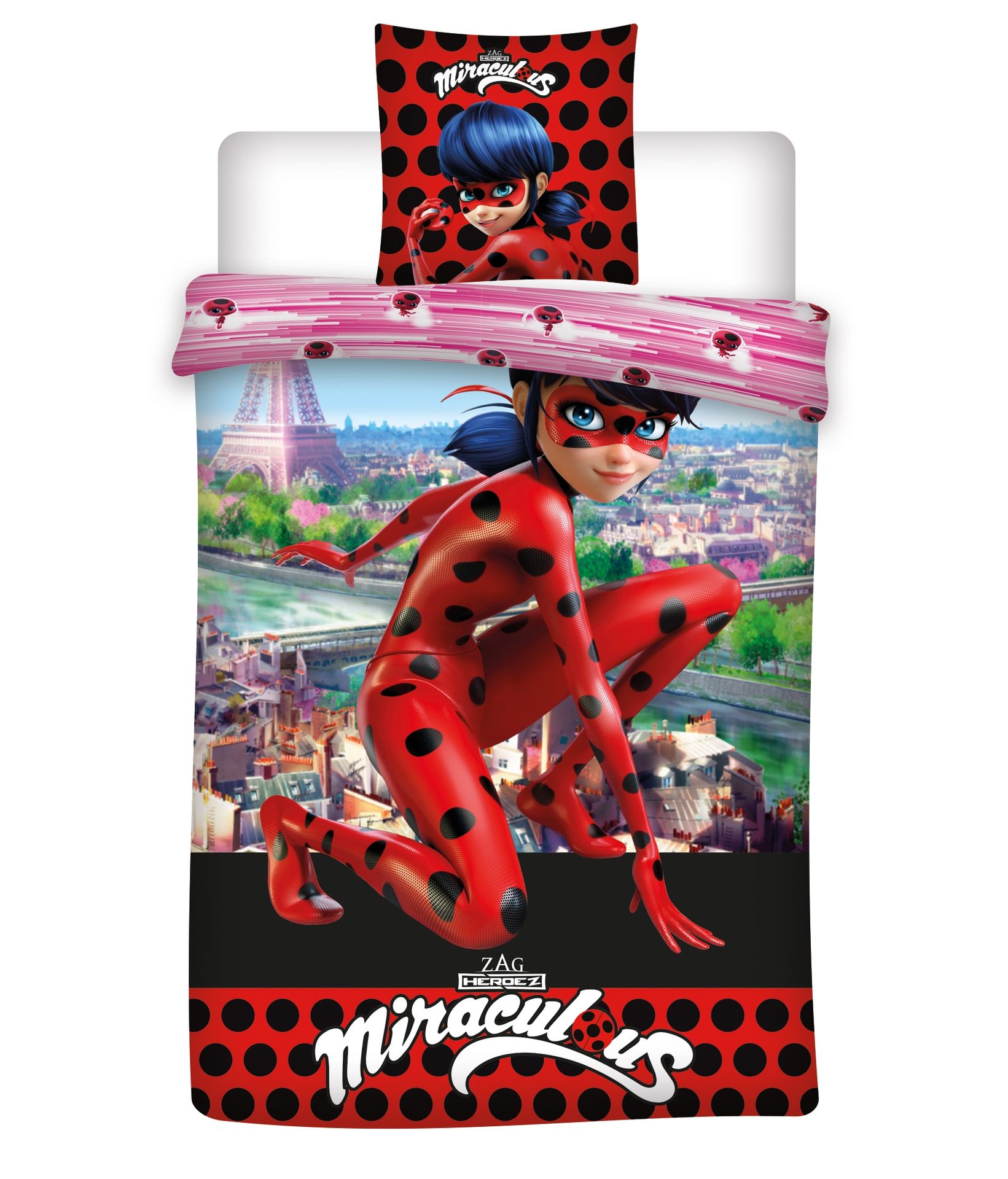 Pościel Biedronka Miraculous Miraculum 140x200
