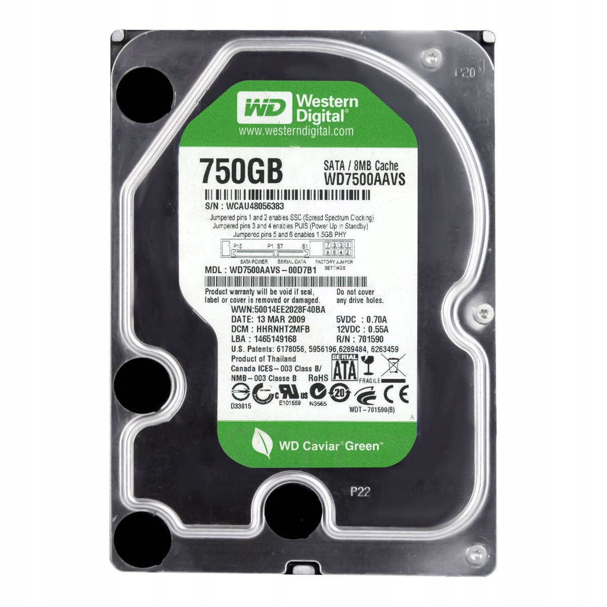 Western Digital Caviar WD7500AAVS