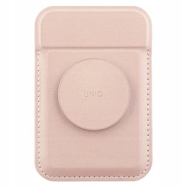 Uniq Flixa magnetyczny portfel na karty z podpórką różowy/blush pink MagSaf