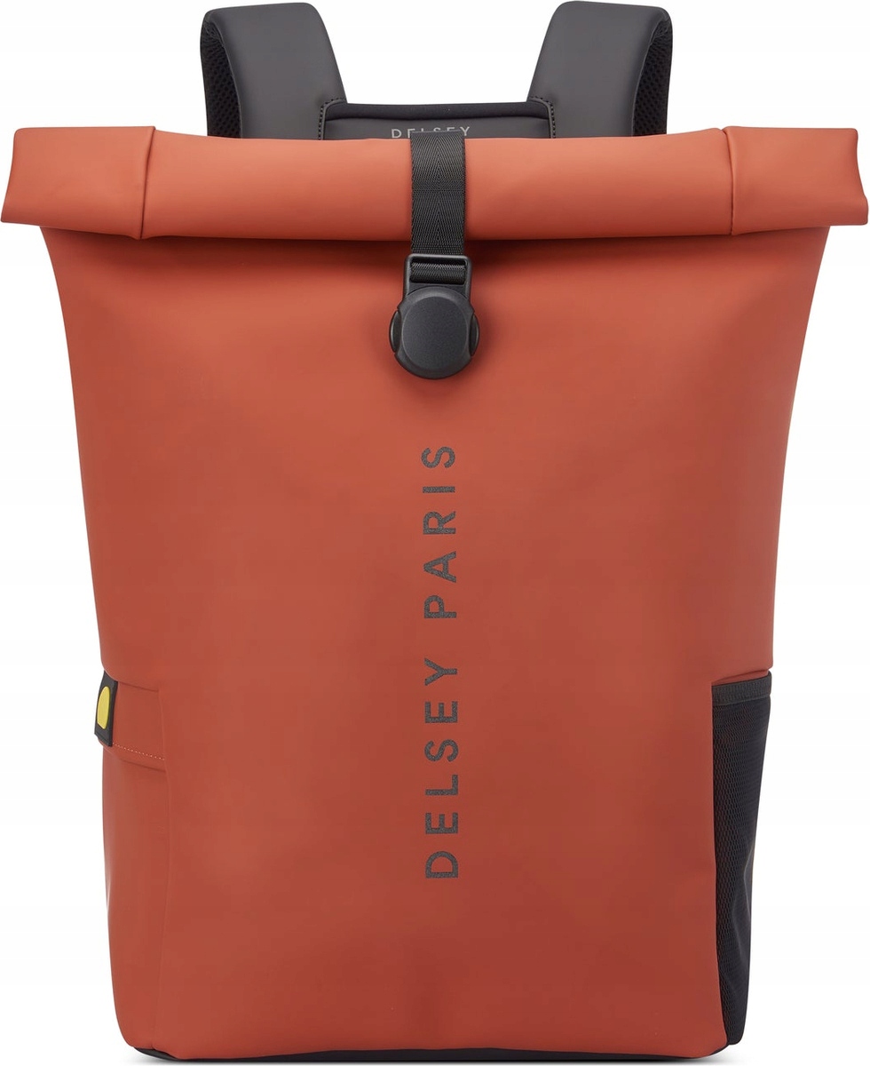 Delsey Turenne Plecak miejski czarny jednokomorowy rolowany