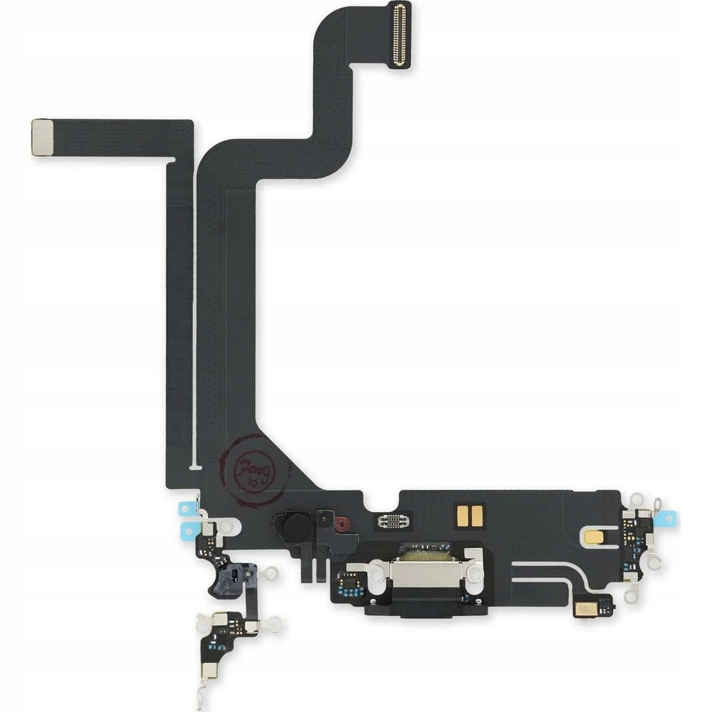 Gniazdo złącze port ładowania mikrofon dolny taśma flex do Apple iPhone 14 Pro Max (HQ A+) (Czarny)