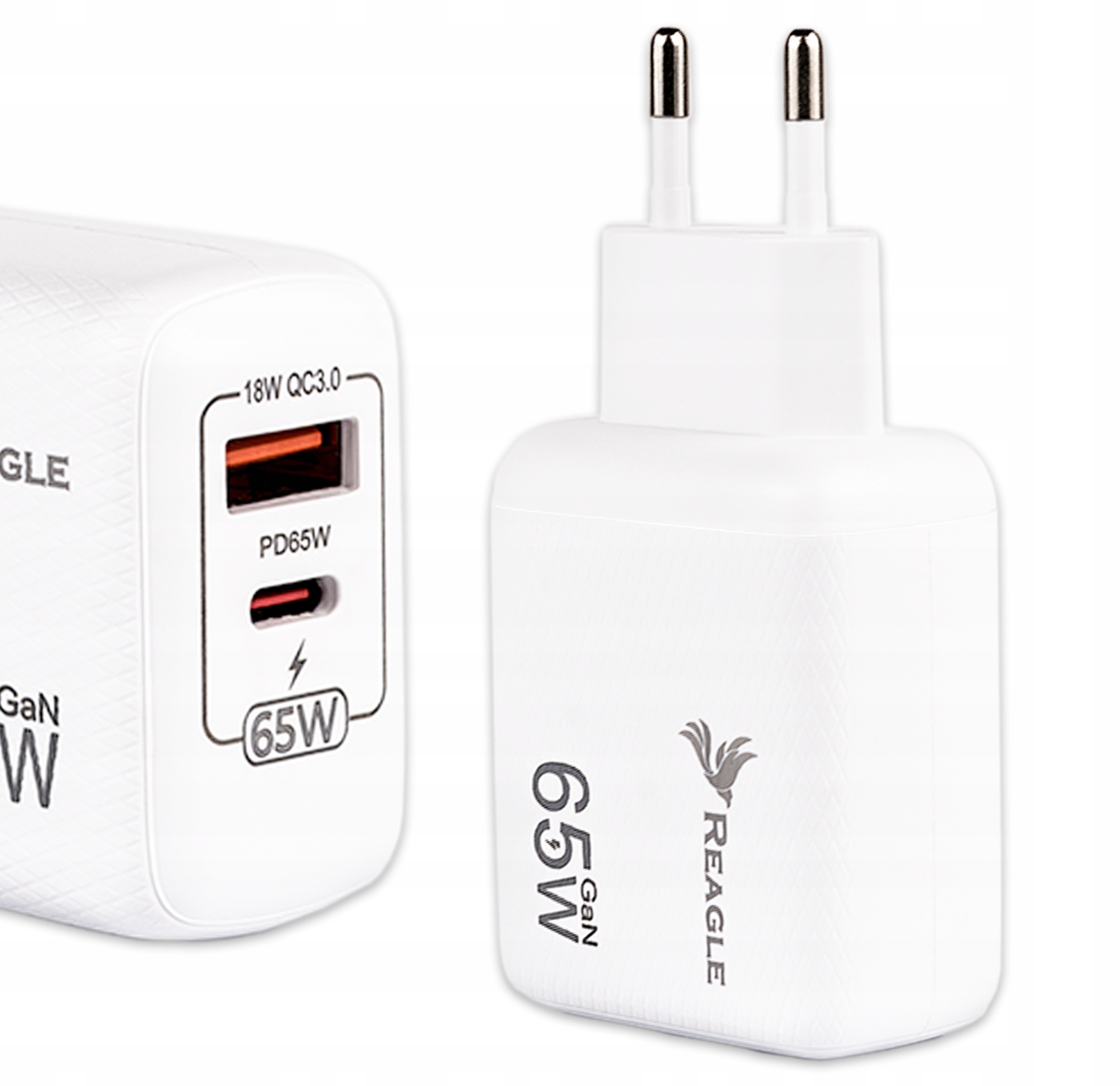 SZYBKA ŁADOWARKA GaN 65W USB-C QC 3.0 ZASILACZ DO MACBOOK LAPTOPA IPHONE 15