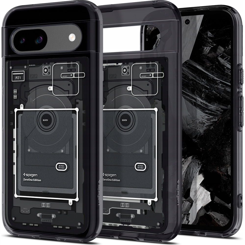 Spigen Etui Ultra Hybrid do Google Pixel 8a, przydymione-szare (Zero One)