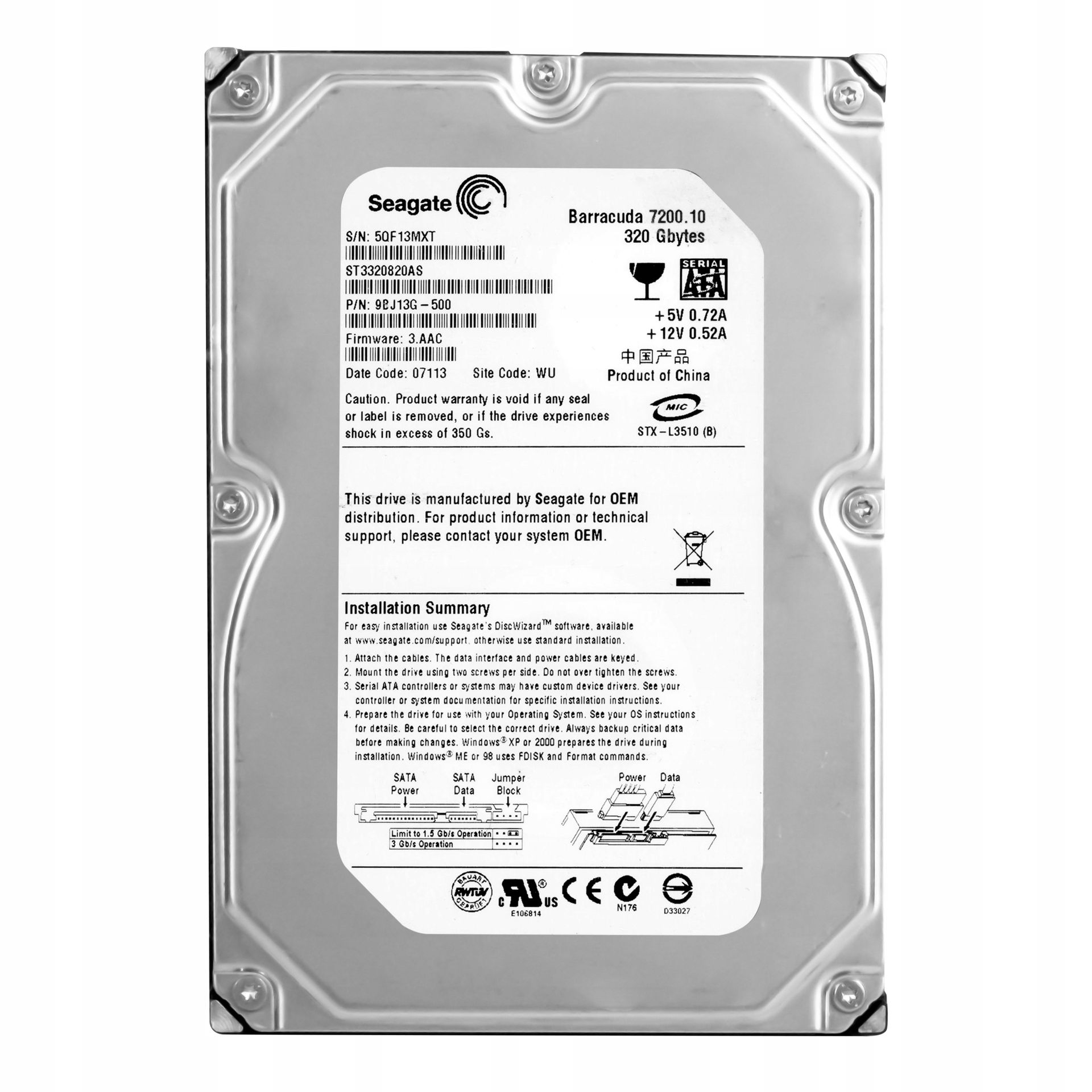Seagate ST3320820AS