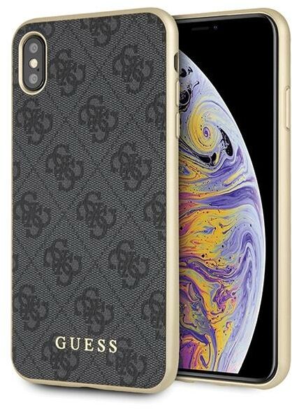 Guess GUHCI65G4GG iPhone Xs Max szary/grey hard case 4G Collection