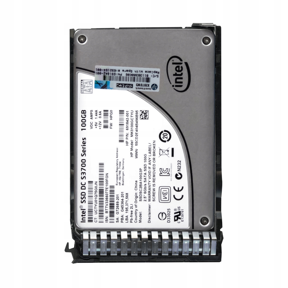 HP dysk 100GB SSD, SATA, 6Gbps, 2,5 small form factor (SFF), Multi-Level Cell (M