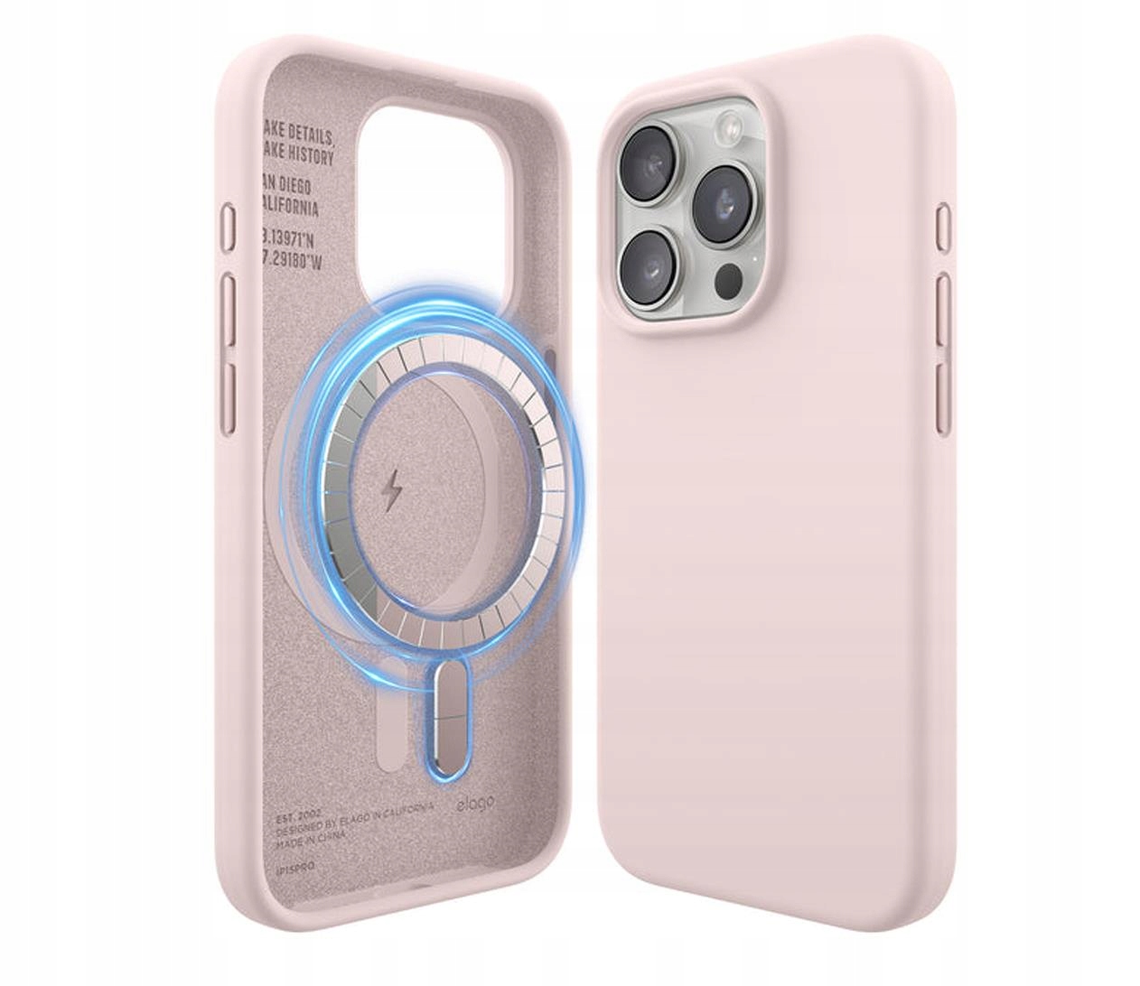 Elago Silicon Case MagSafe do iPhone 15 Pro Lovely Pink