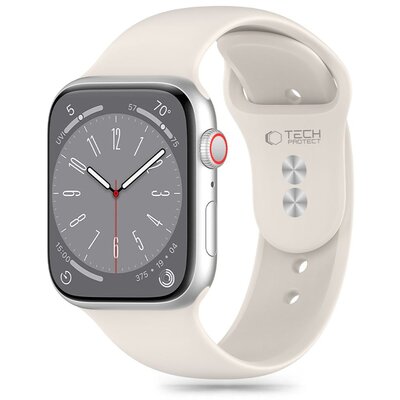 Pasek TECH-PROTECT Silicone do Apple Watch 4/5/6/7/8/9/SE/Ultra 1/2 (42/44/45/49mm) Jasnobeżowy