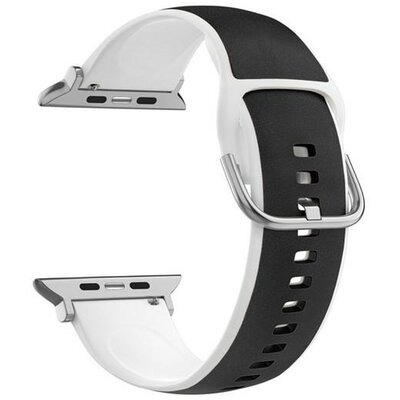 Beline Silico Leather do Apple Watch 38/40/41mm Czarno-biały