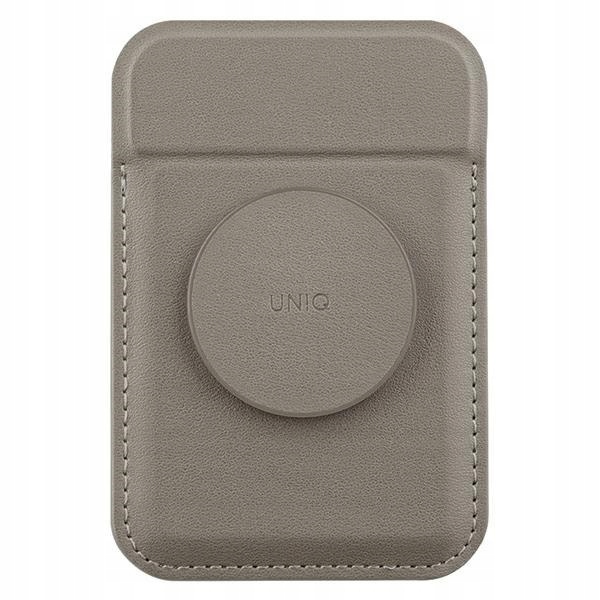 Uniq Flixa magnetyczny portfel na karty z podpórką szary/flint grey MagSafe