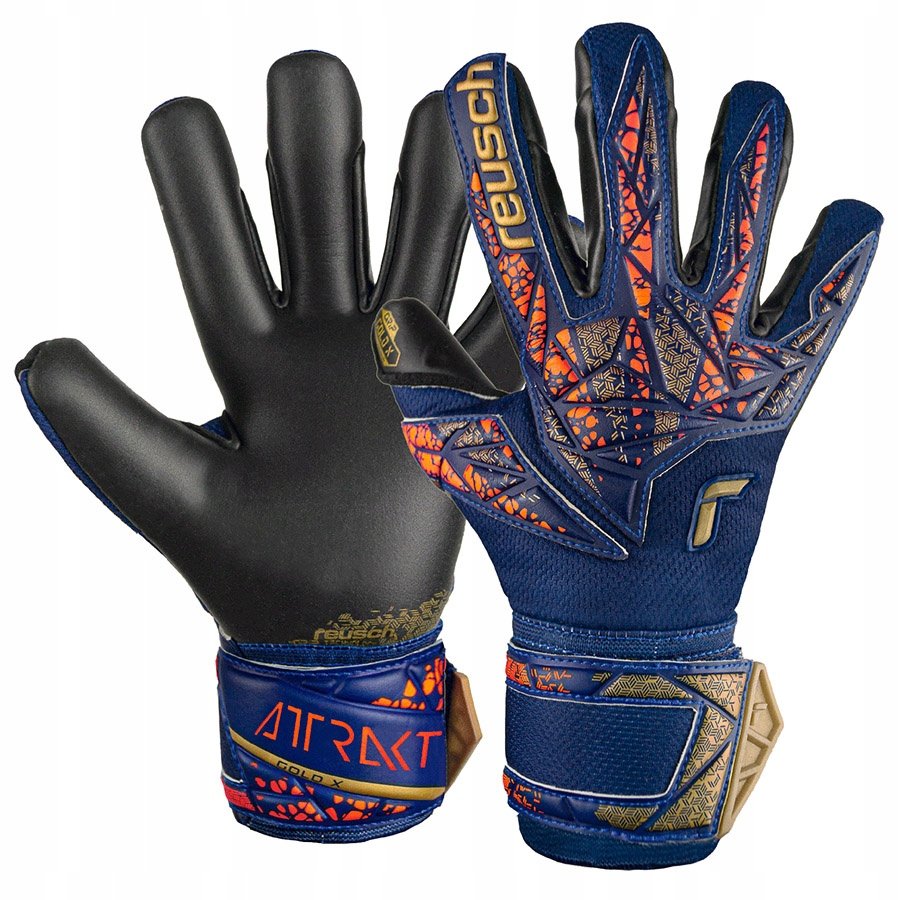 Rękawice Reusch Attrakt Gold X Junior 54 72 955 4411 granatowy 6,5