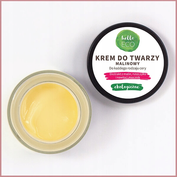 Krem do twarzy z ekstraktem z malin HelloEco