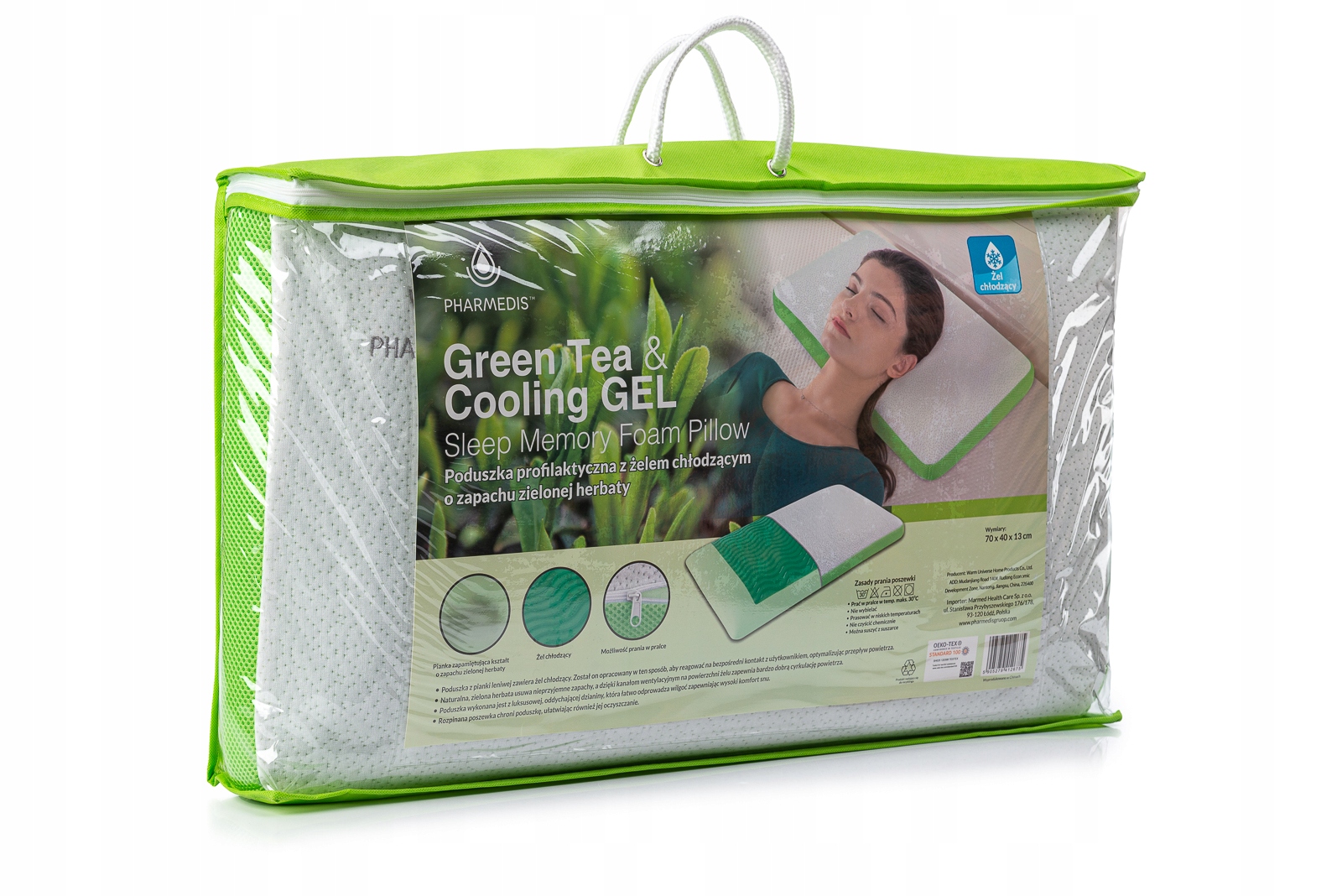 Pharmedis poduszka profilaktyczna z żelem chłodzącym zielona herbata 1 szt.