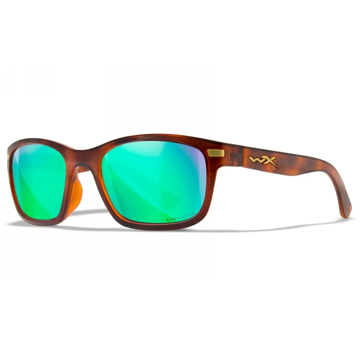 Okulary Taktyczne Wiley X Helix Captivate Polarized Green Mirror / Gloss Demi Brown Frame