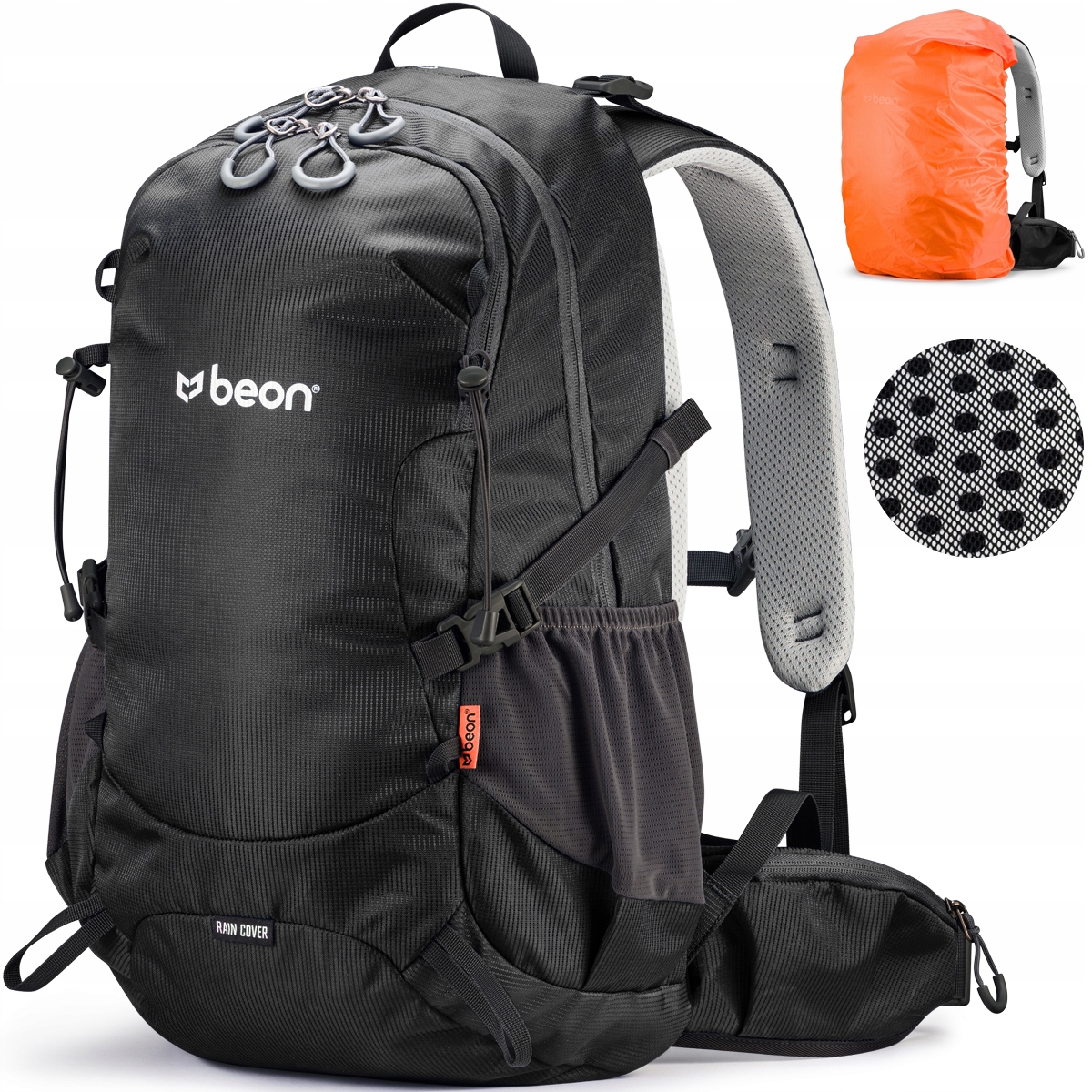 Plecak Turystyczny Trekkingowy Górski W Góry 30L Męski Damski Mocny Czarny