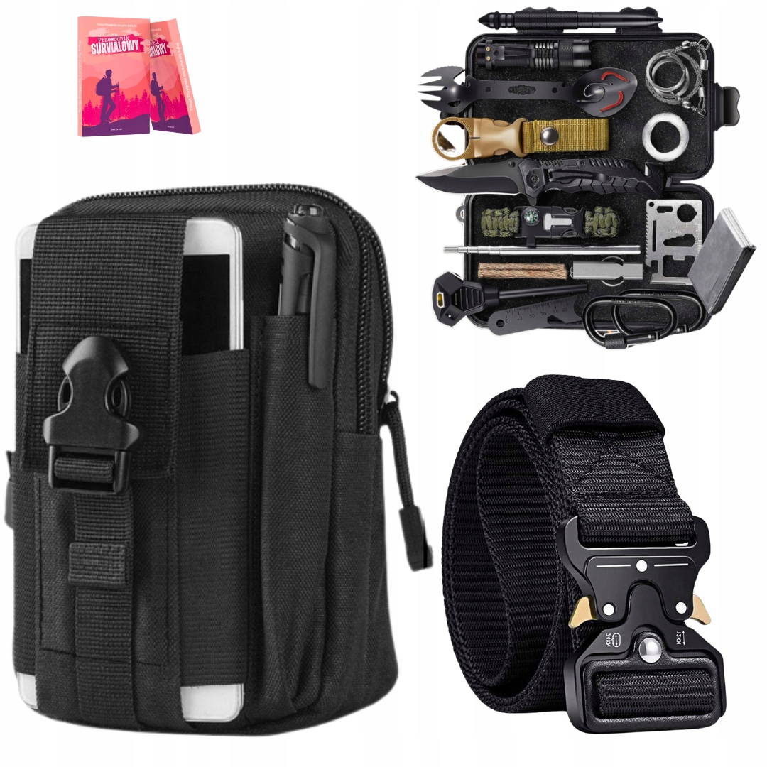 Nerka Saszetka Cargo Czarna Survival Kit 32w1 Gotowy