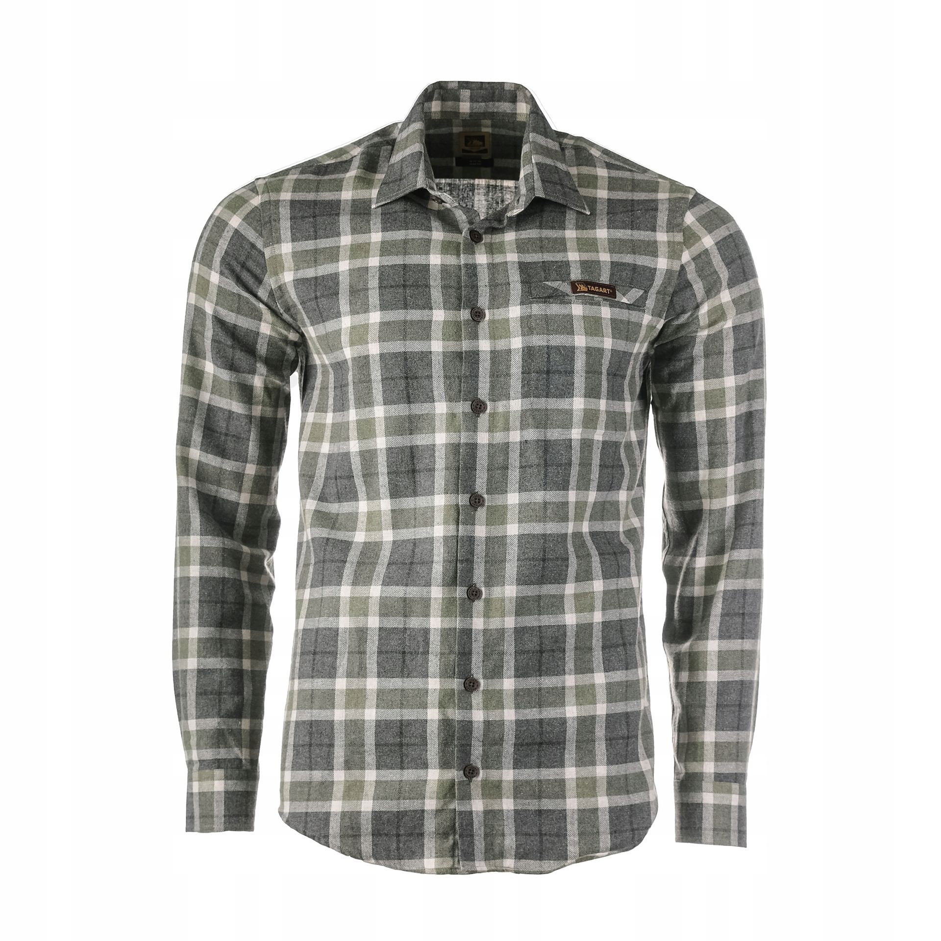 Koszula męska Tagart Moss flanelowa w zieloną kratę 3XL