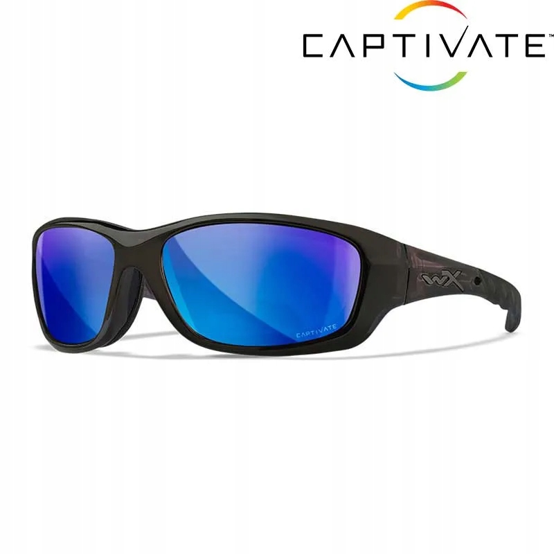 Okulary przeciwsłoneczne Wiley X Gravity Captivate Blue Mirror Black
