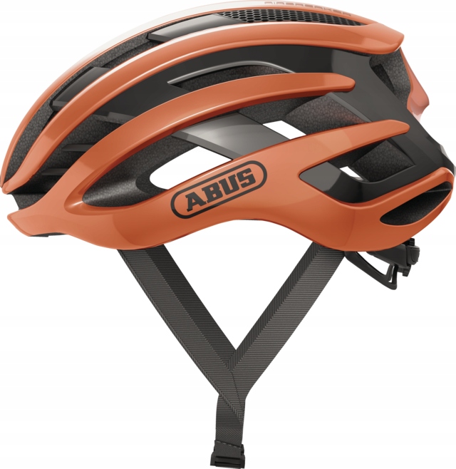 Kask rowerowy szosowy Abus Airbreaker goldfish orange roz. M 52-58cm połysk