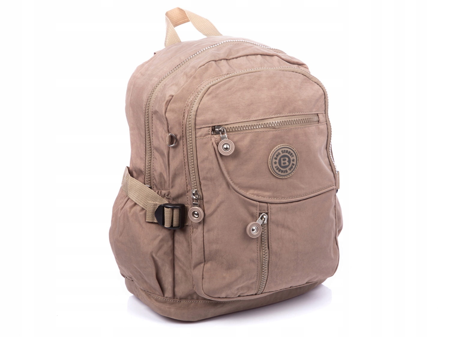 Lekki turystyczny plecak damski męski materiałowy na wycieczkę A4 pojemny