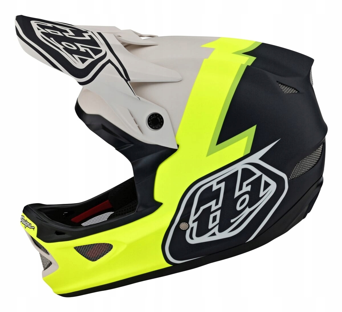 Kask Rowerowy Troy Lee Designs D3 Mono Full Face Yellow-Black (Rozmiar:S)