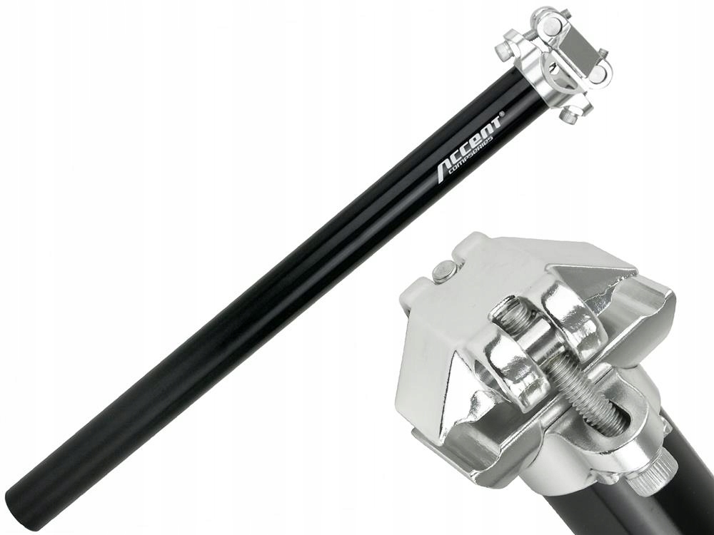 Accent Wspornik siodła SP-408 czarny / Długość: 400 mm / Średnica: 29,8