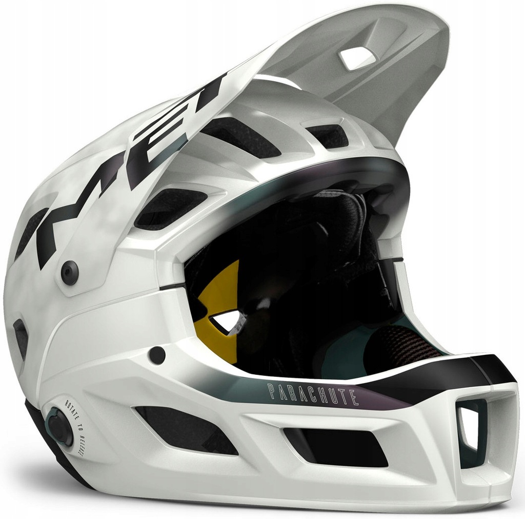 Kask Rowerowy Met Parachute Mcr white iridescent matt 56 58 cm Enduro
