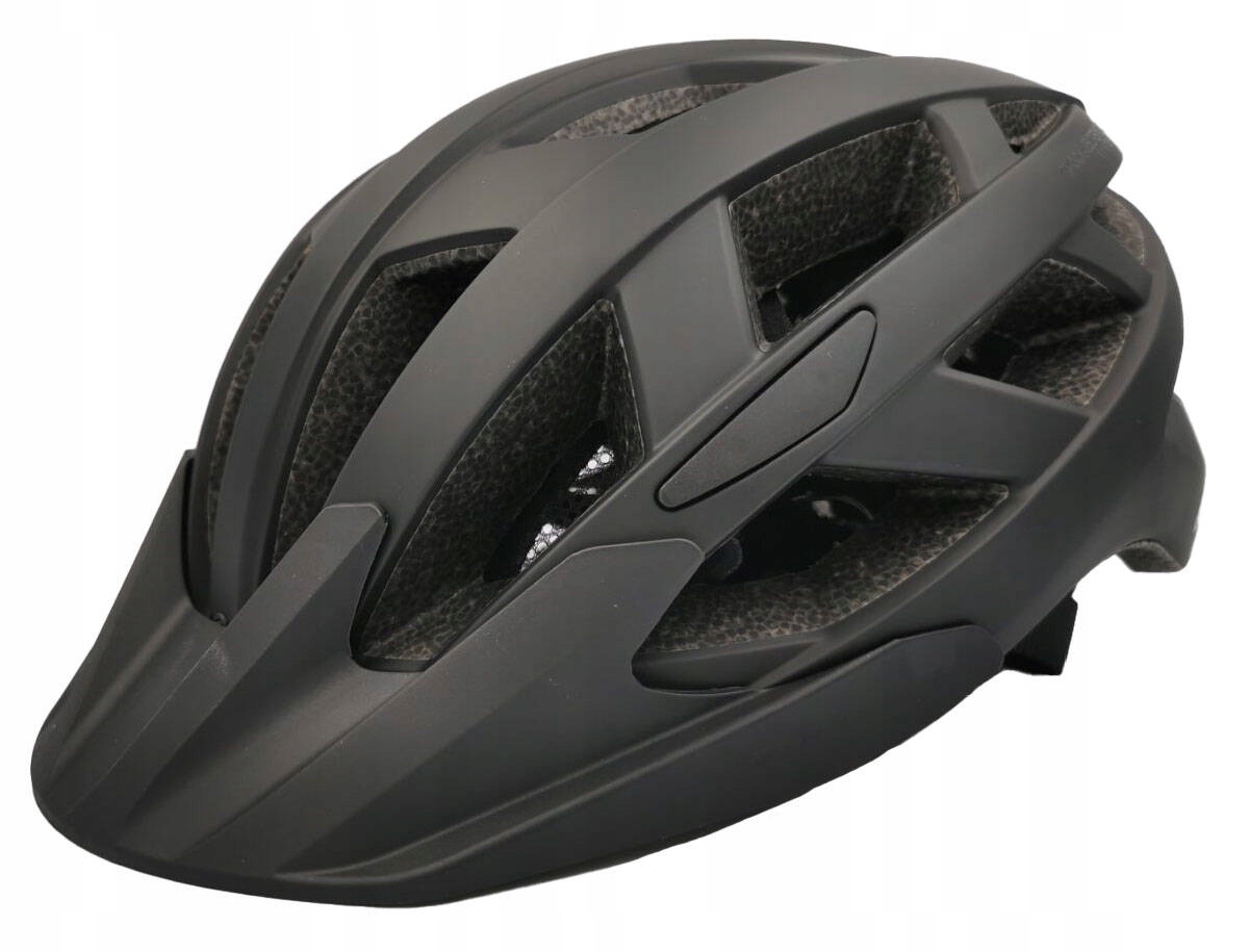 Kask rowerowy Mtb 4F lampka Led U056 z daszkiem EN1078 czarny L
