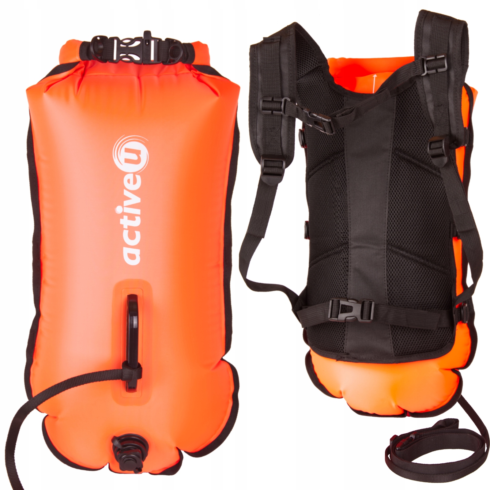 Bojka Asekuracyjna Do Pływania Activeu 3w1 Sucha Kieszeń Plecak Gwizdek