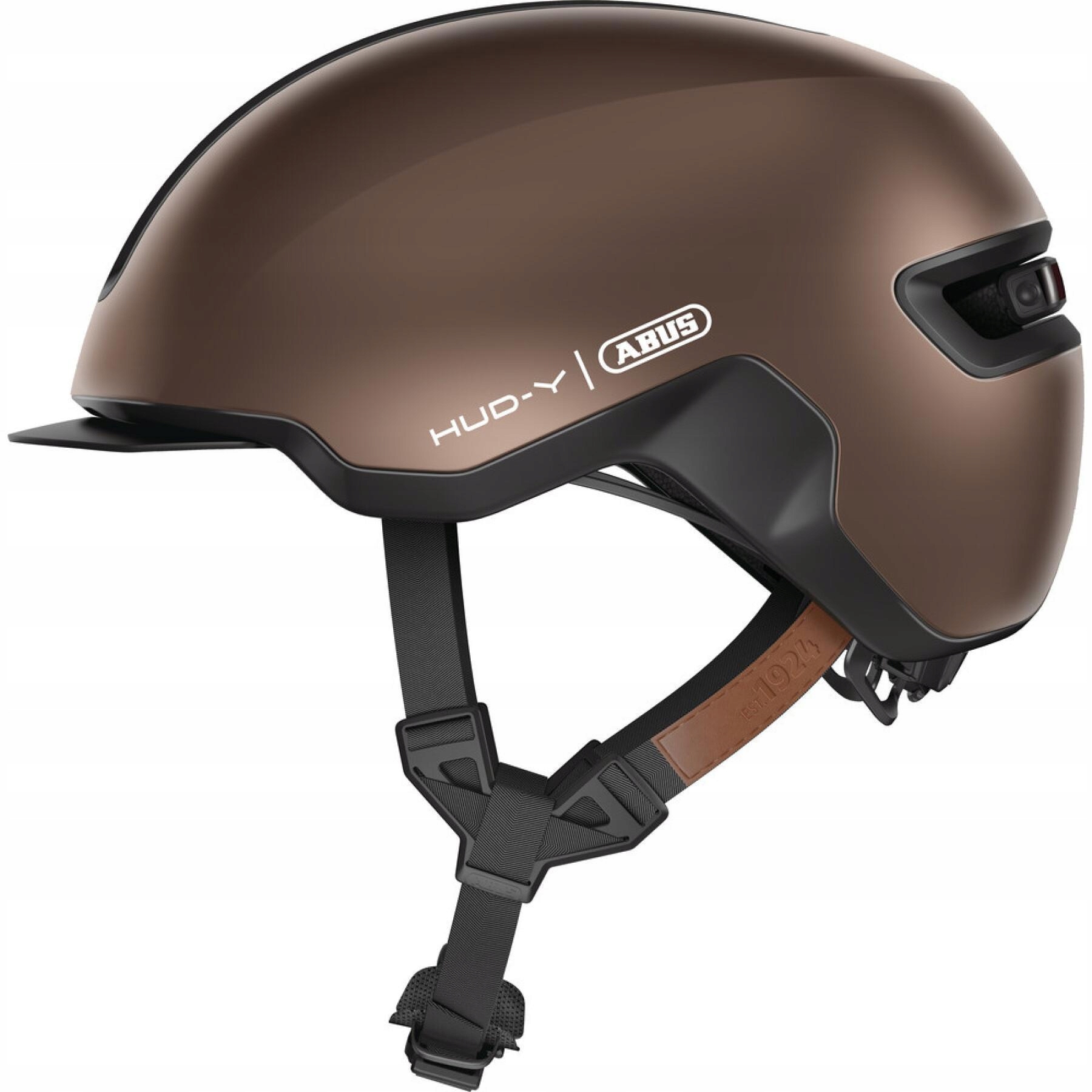 Kask rowerowy Abus Urban Hud-y Led Metallic Copper M 54-58cm
