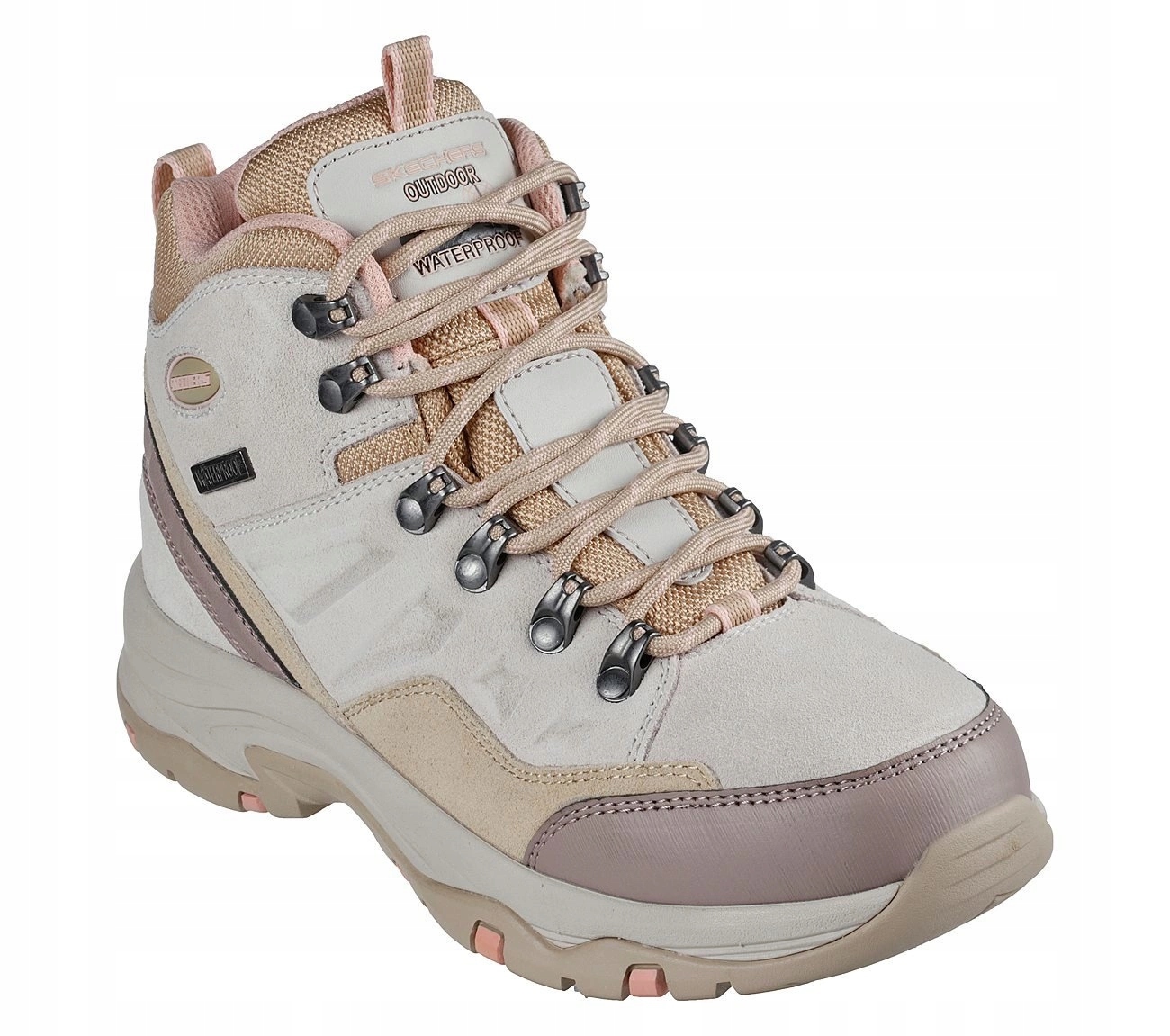 Buty Skechers Relaxed Fit Trego 158258-NAT Trekkingowe Na Zimę W Góry Skóra