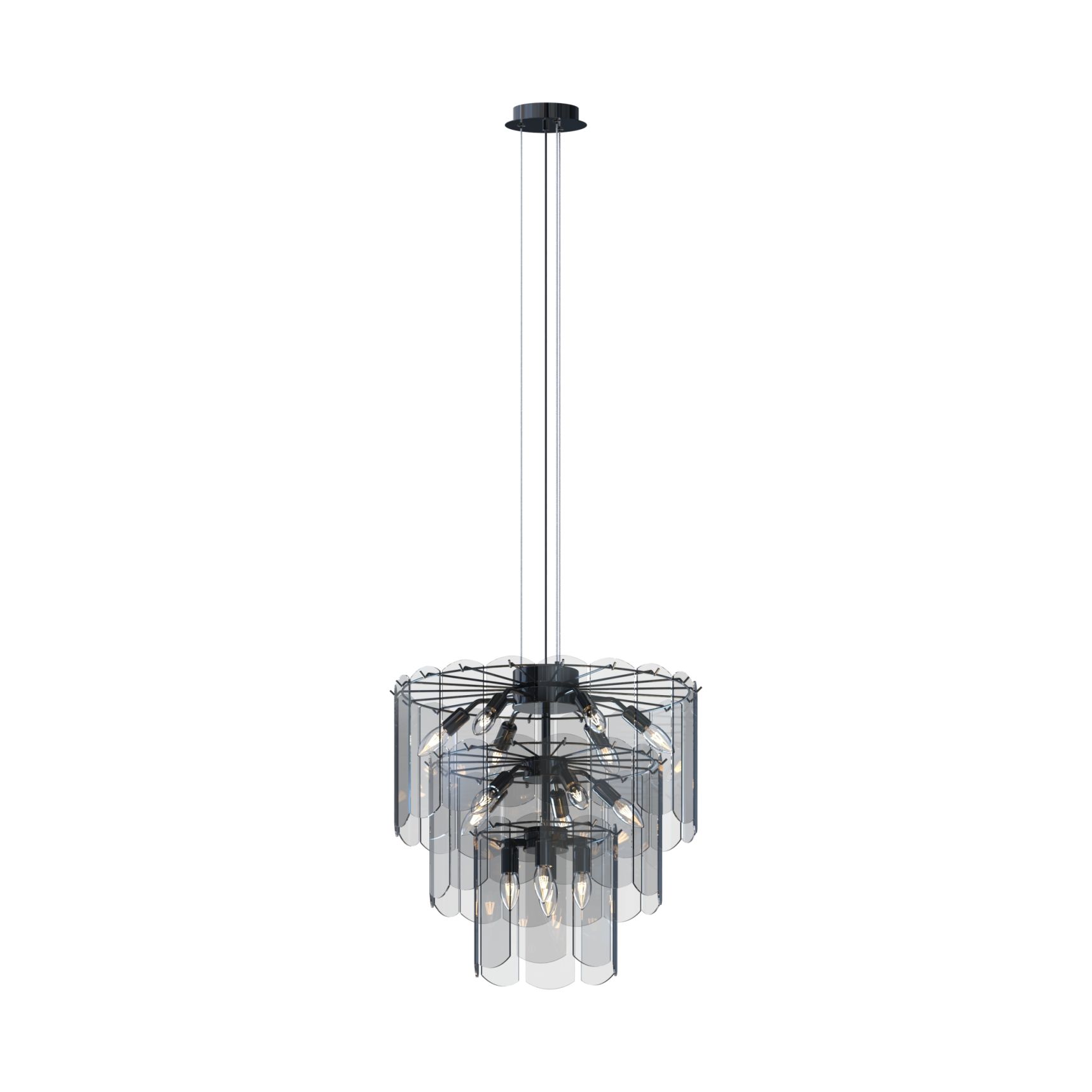 Okazała lampa wisząca do stylowego salonu MD3523-14L-EBCN z serii NIRA 
