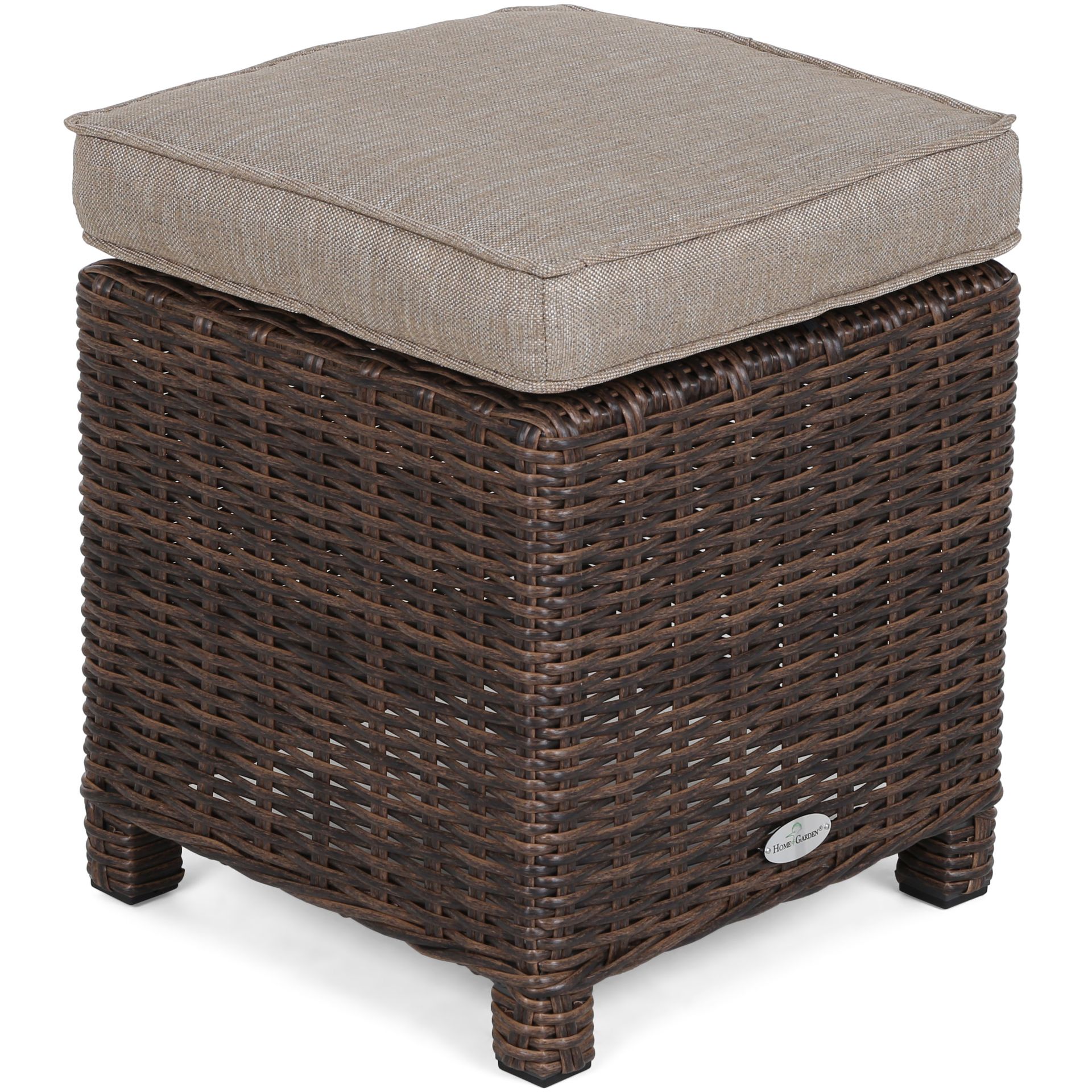 Puf ogrodowy technorattanowy California Brown Mat / Brown Melange