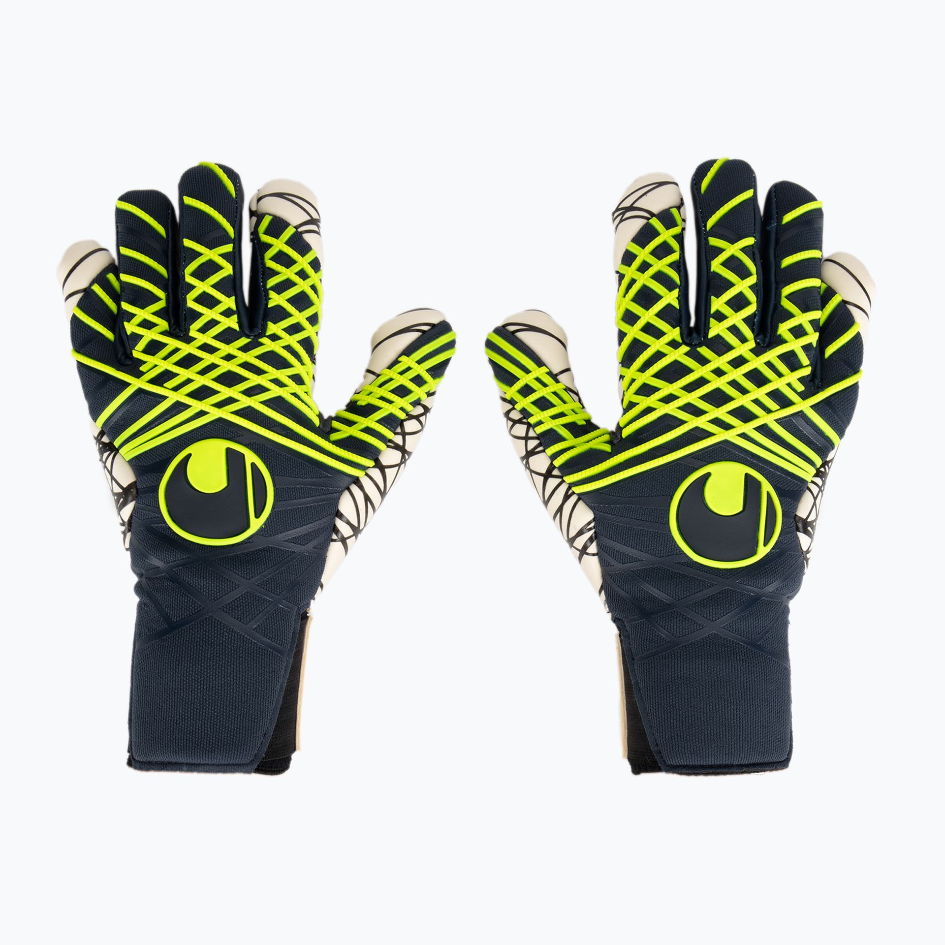 Rękawice bramkarskie uhlsport Prediction Ultragrip HN navy/white/fluo yellow WYSYŁKA W 24H 30 DNI NA ZWROT