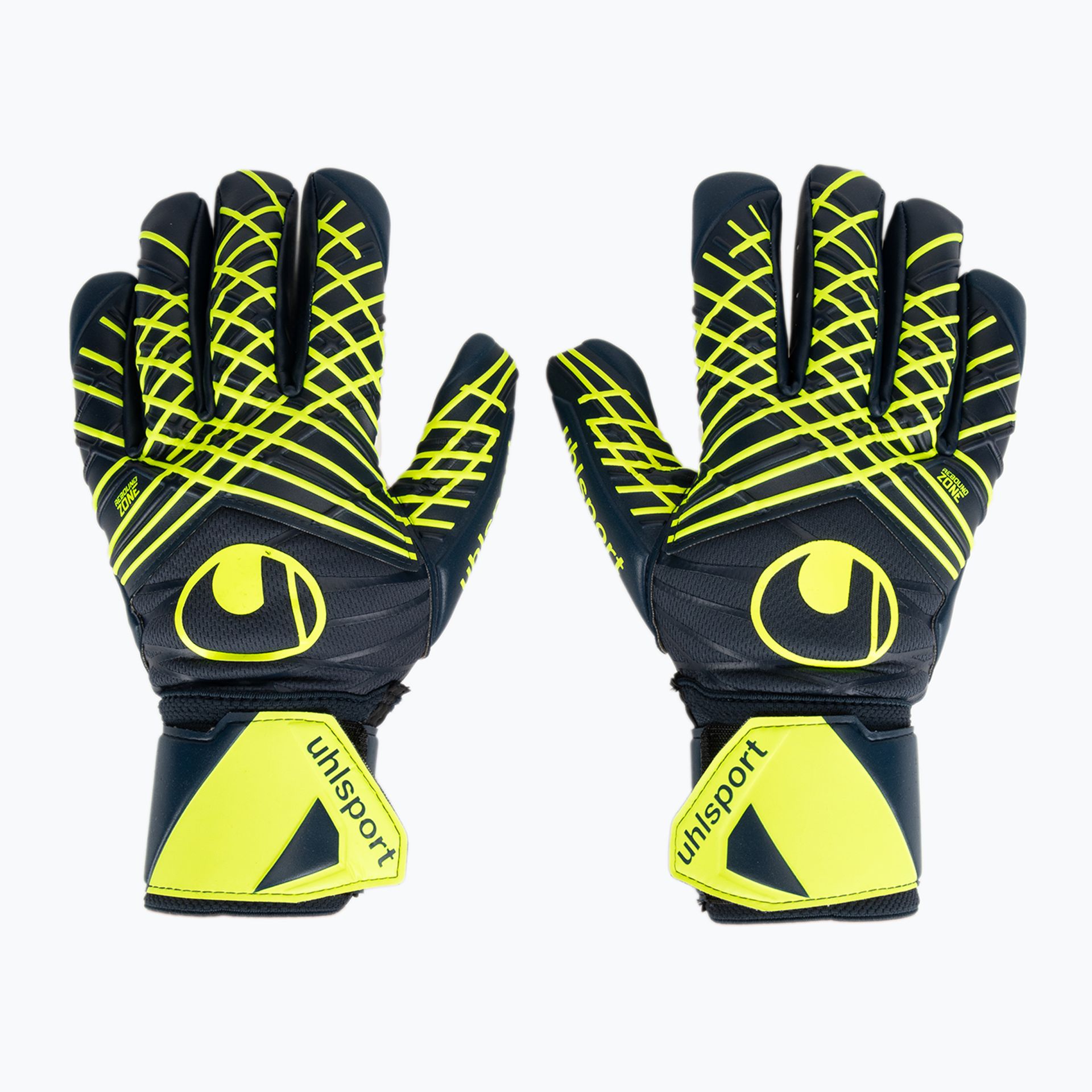 Rękawice bramkarskie uhlsport Prediction Supersoft HN navy/white/fluo yellow WYSYŁKA W 24H 30 DNI NA ZWROT