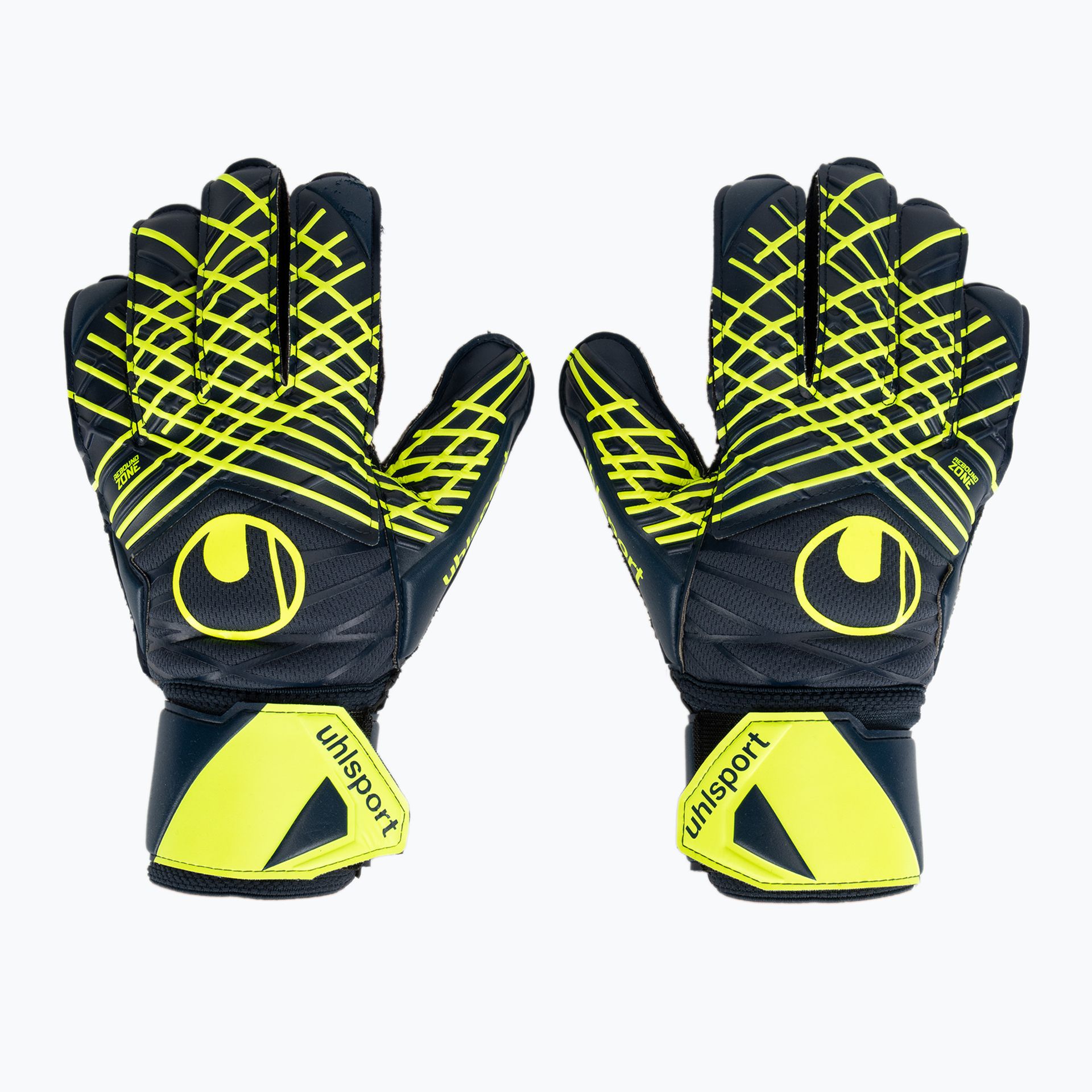 Rękawice bramkarskie uhlsport Prediction Supersoft navy/white/fluo yellow WYSYŁKA W 24H 30 DNI NA ZWROT