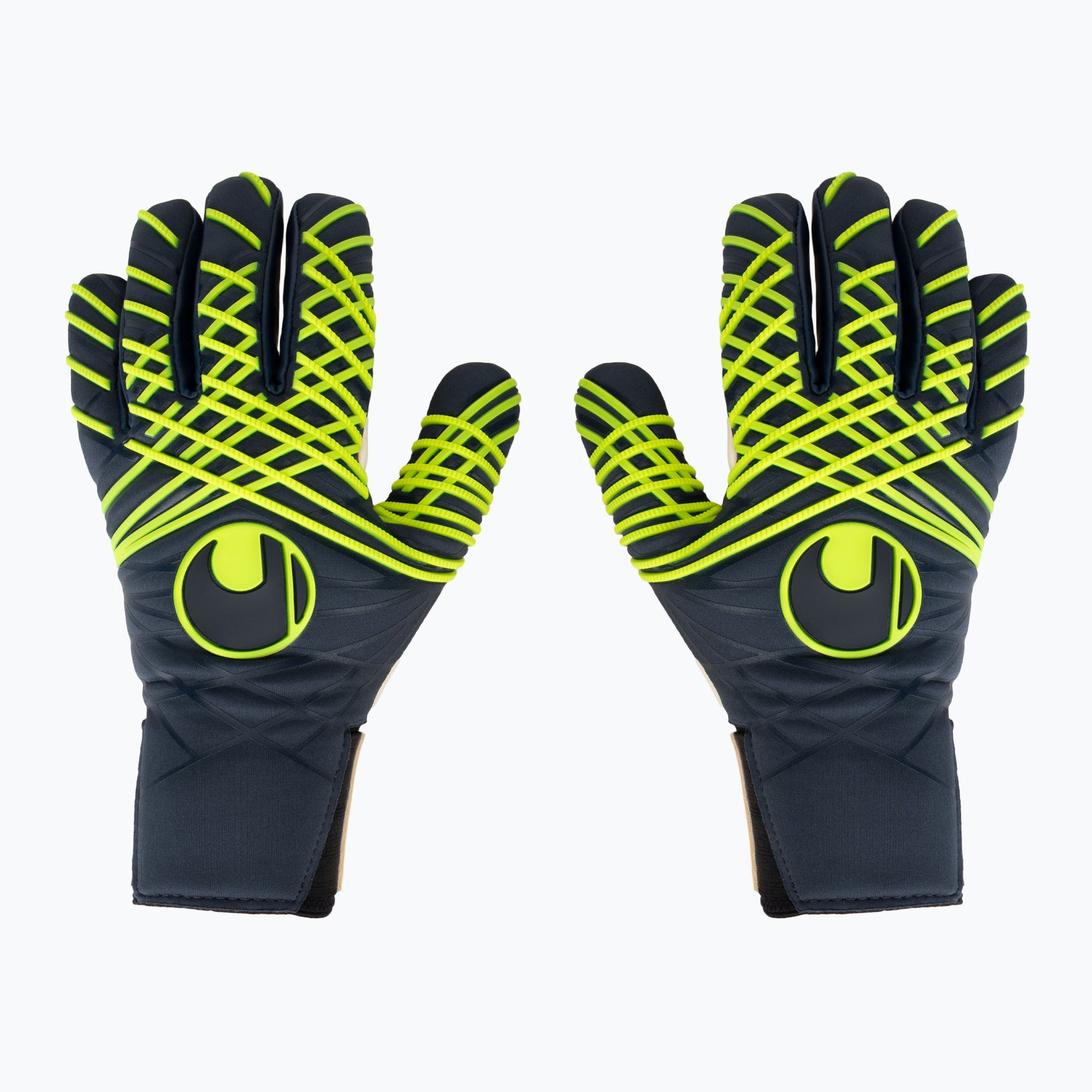 Rękawice bramkarskie uhlsport Prediction Absolutgrip HN Fit navy/white/fluo yellow WYSYŁKA W 24H 30 DNI NA ZWROT