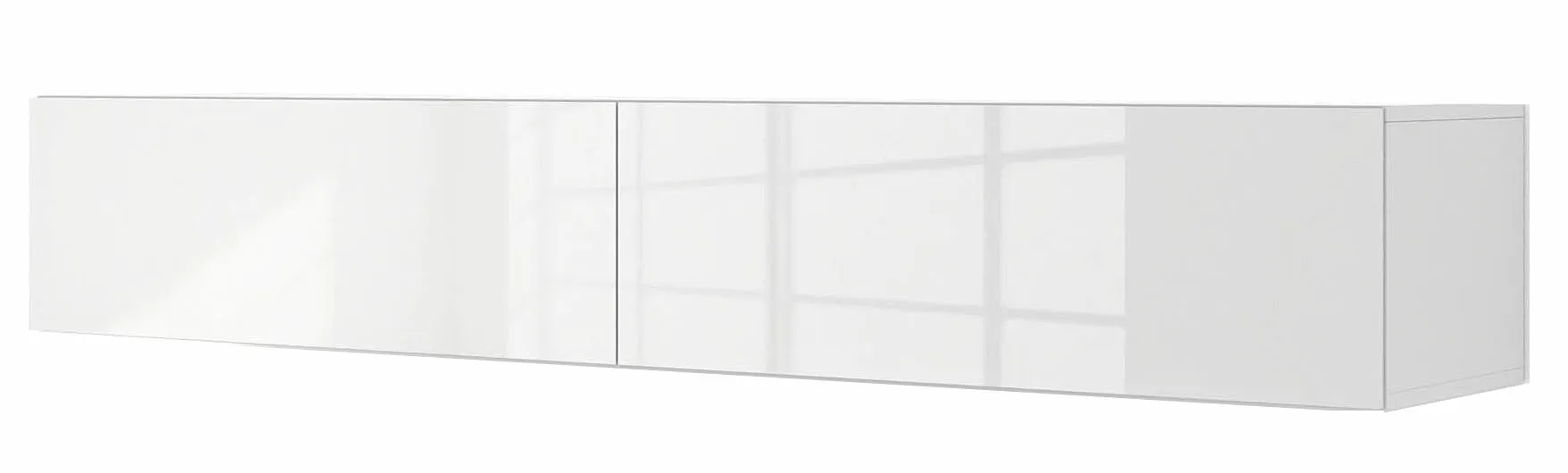 Wisząca długa szafka biały rtv połysk 180 cm S2-H15