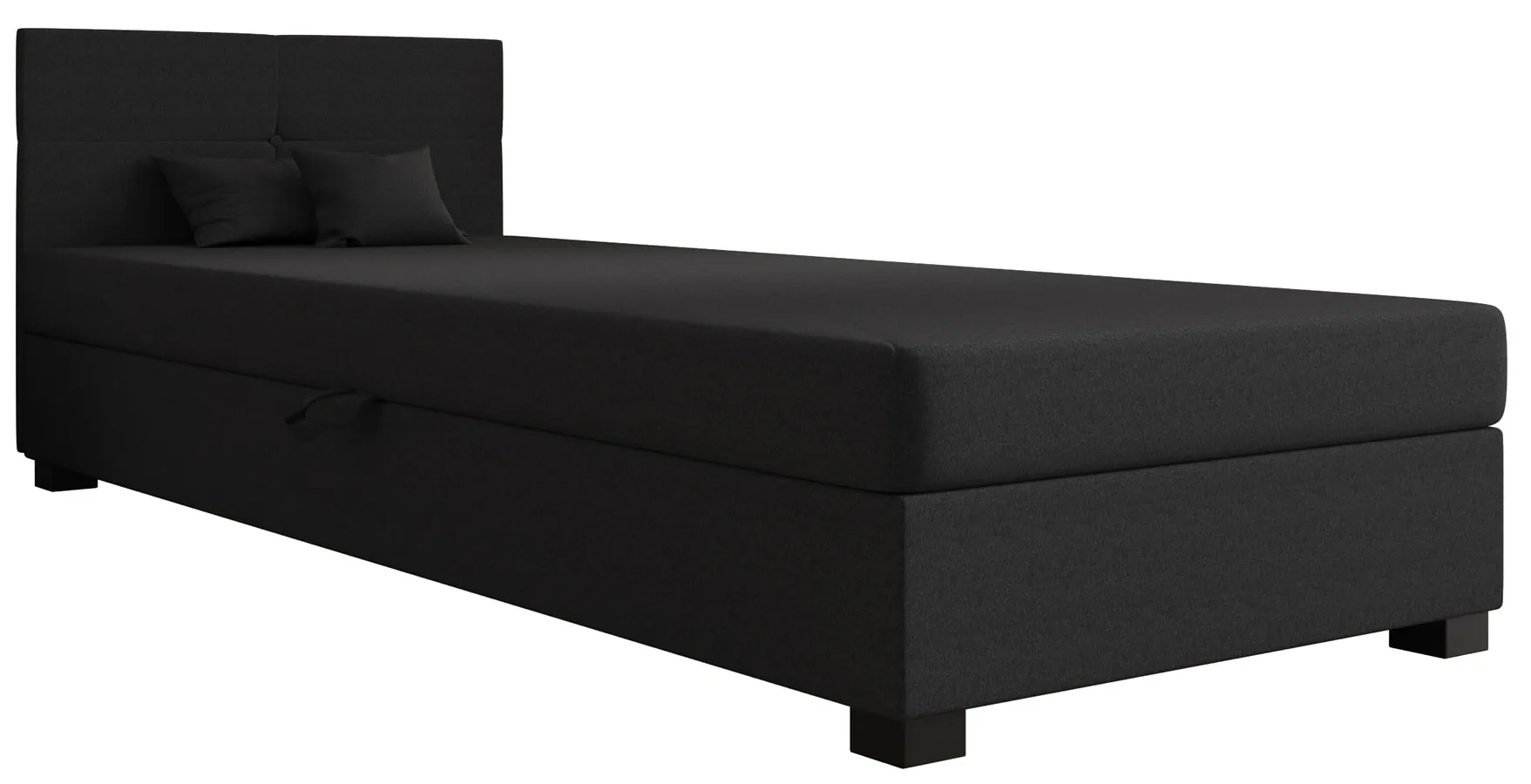 Ciemnyszary tapczan jednoosobowy z pojemnikiem G8-A79