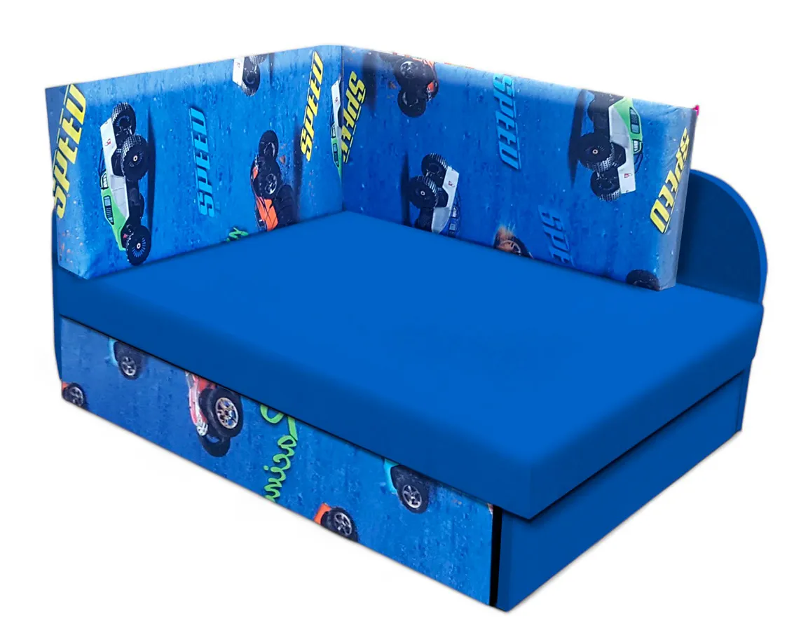 Niebieski rozkładany narożnik w auta L2-B79