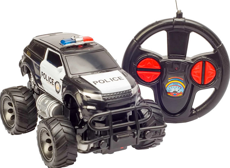 Samochód Zdalnie Sterowane Auto Rc Policja Aku