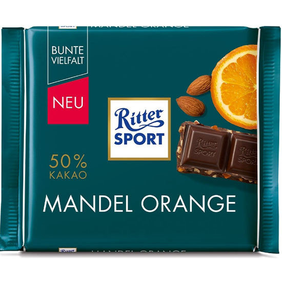 Ritter Sport z migdałami i pomarańczą 100g
