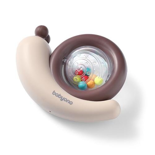 BabyOno Grzechotka SNAIL 3 m+, stymulujące dźwięki