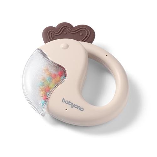 BabyOno Grzechotka PARROT 3m+ PRAKTYCZNA I BEZPIECZNA