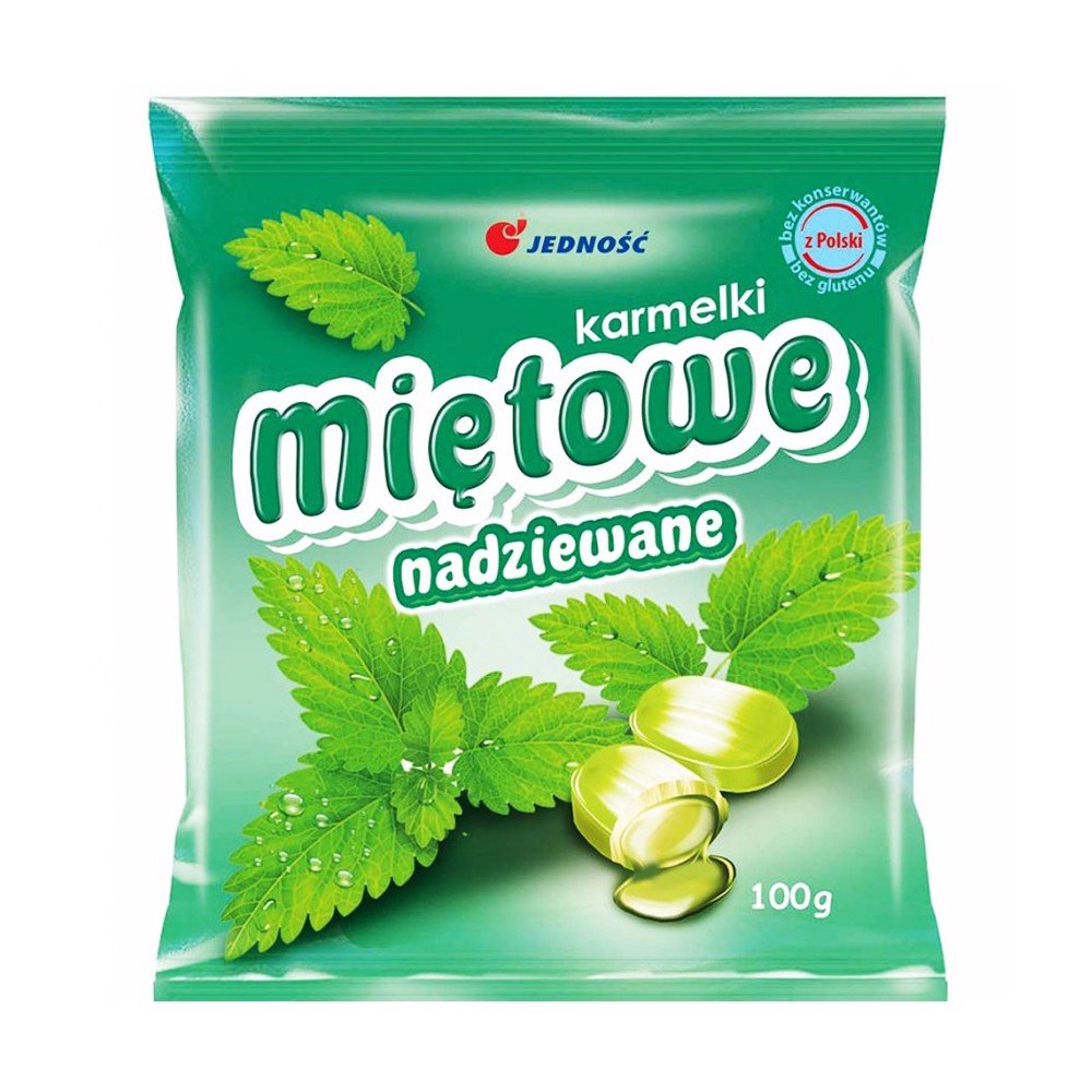 JEDNOŚĆ CUKIERKI KARMELKI MIĘTA  100G